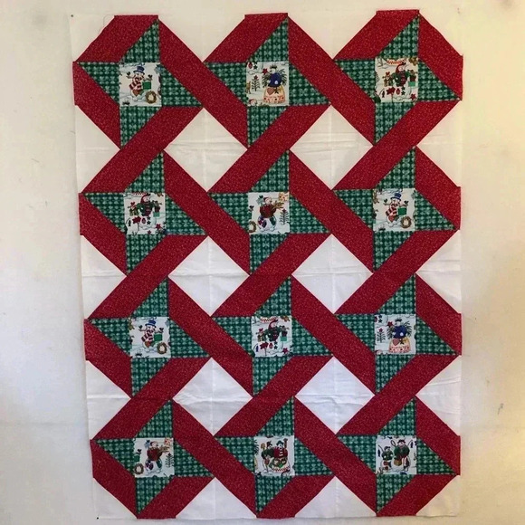 Handmade Christmas Quilt Top - Picture 3 of 8